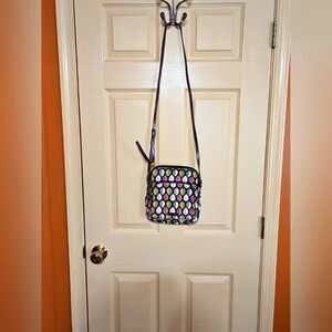 Womens Vera Bradley Small Multicolor Flower Pedal Pattern Crossbody Bag